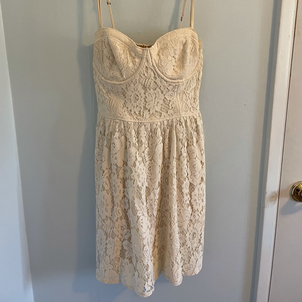 abercrombie & fitch ivory dress